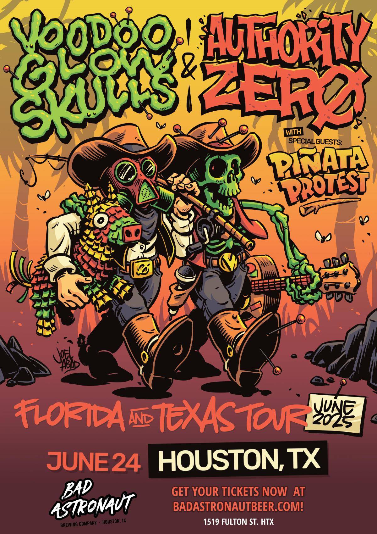 Bad Astronaut & Carpe Nox Present VOODOO GLOW SKULLS & AUTHORITY ZERO with Pinata Protest