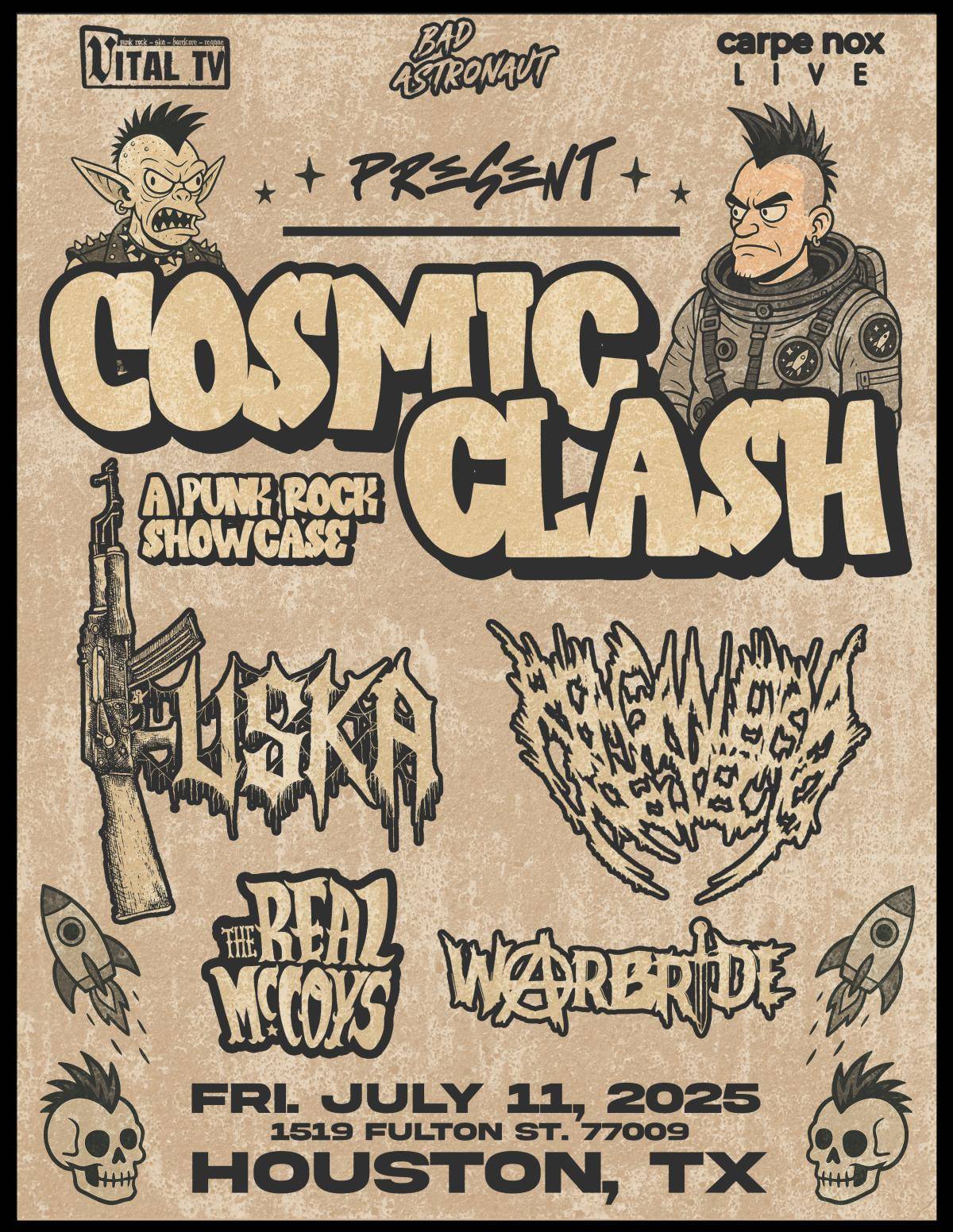 Bad Astronaut & Carpe Nox Present COSMIC CLASH: A Punk Rock Showcase